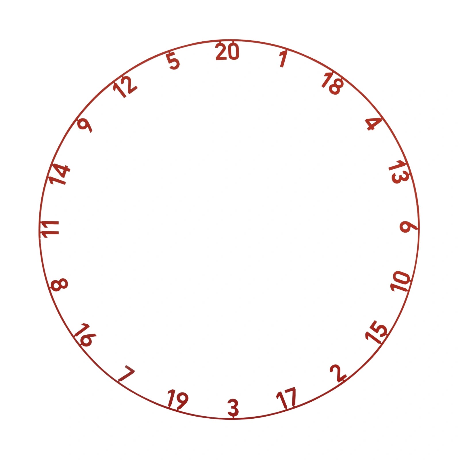 Zahlenring Dart Faded Red Precise180