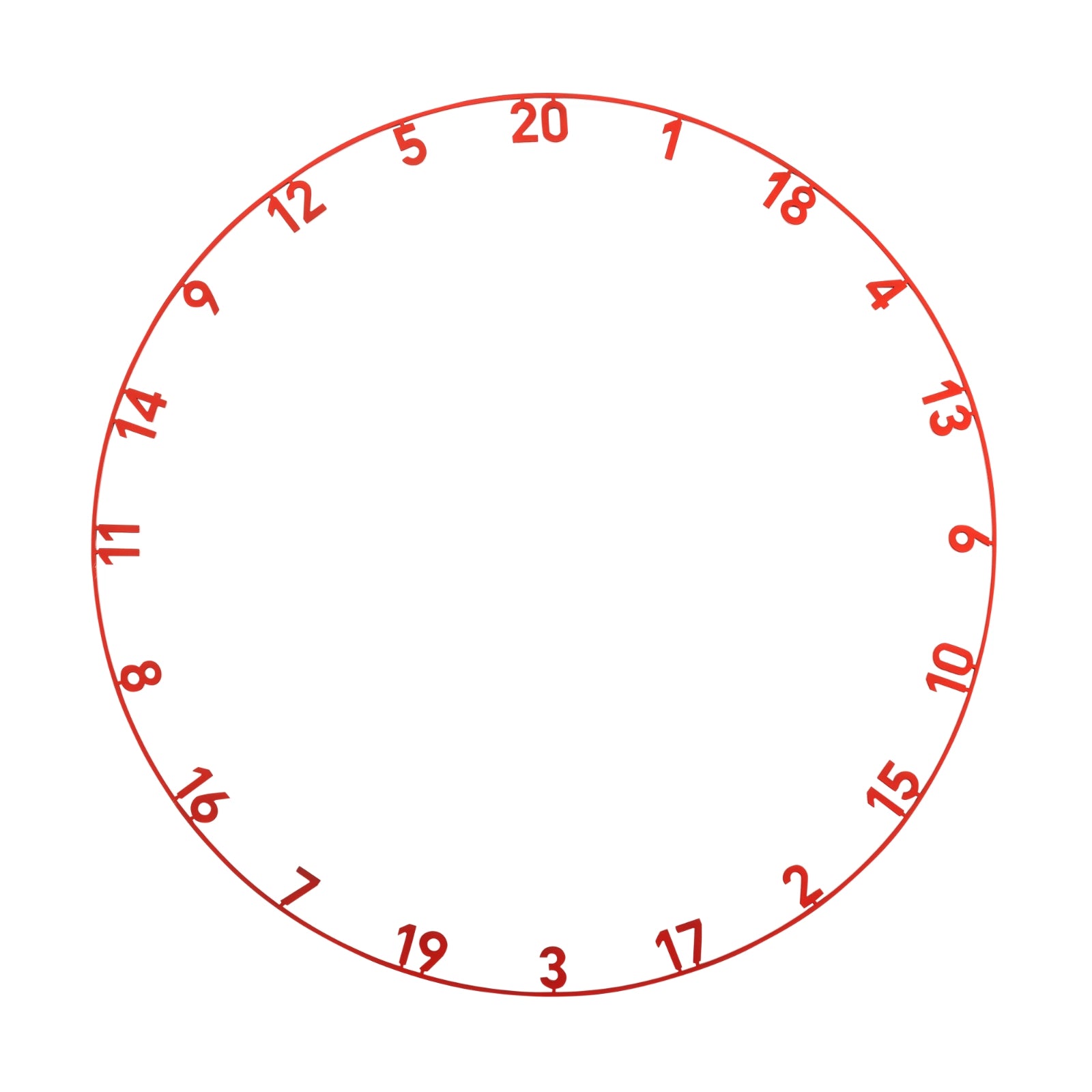 Zahlenring Dart Inferno Red Precise180