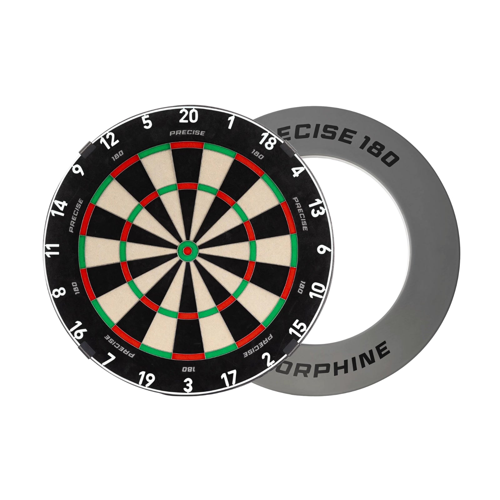 Precise180 Dartboard Surround White Graphite
