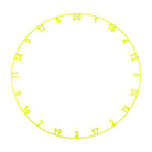 Zahlenring Dart Electric Yellow Precise180