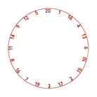 Zahlenring Dart Faded Red Precise180
