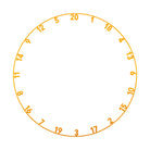Zahlenring Dart Tiger Orange Precise180
